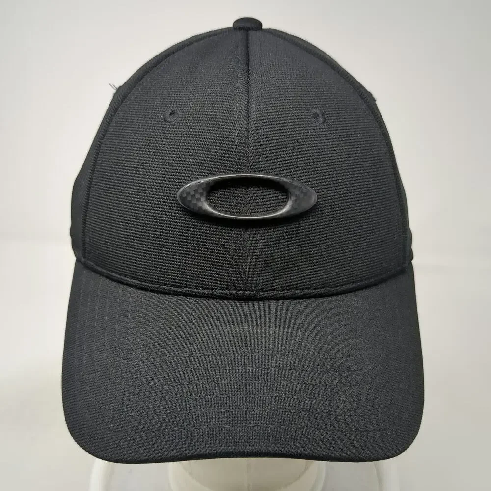 Oakley Baseball Cap Black M Performance Flex Carbon Fiber Icon Curved Brim hat